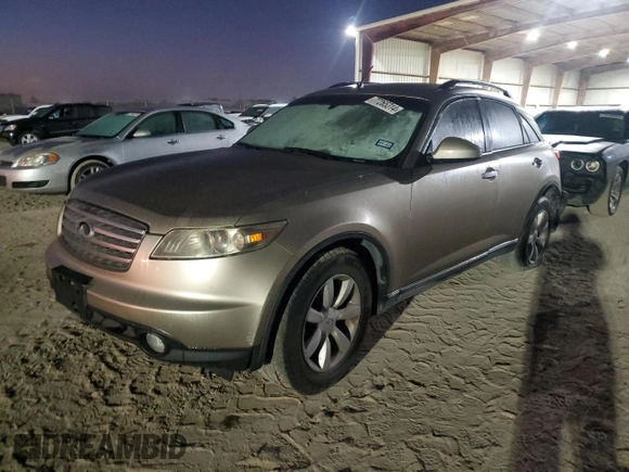 2005 Infiniti FX35 with VIN JNRAS08W95X220341, listed as a Copart auction lot 77265314 with 0 mi miles and Clean Title. Bid and sale history available at carsss.com. Image 1.