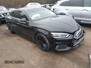2019 Audi A5 Sportback Premium with VIN WAUANCF50KA054404, listed as a IAAI auction lot 41497979 with 90,736 mi miles. Bid and sale history available at carsss.com. Image 1.