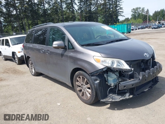 2013 Toyota Sienna XLE with VIN 5TDDK3DC0DS053480, listed as a IAAI auction lot 42207803 with Not Provided miles and . Bid and sale history available at DreamBid. Image 1.