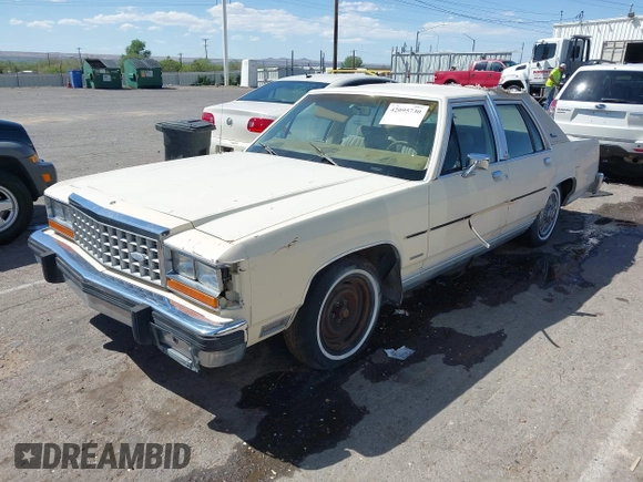 1984 Ford Crown Victoria z VIN 1FABP43F9EZ170457, wystawiony jako IAAI lot #42095730 z przebiegiem 60 839 mil mil oraz . Historia ofert i sprzedaży dostępna na DreamBid. Obrazek 2.