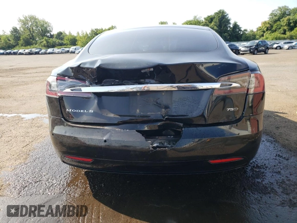 2018 Tesla Model S 75D with VIN 5YJSA1E22JF291142, listed as a Copart auction lot 65682055 with 126,212 mi miles and Salvage title. Bid and sale history available at DreamBid. Image 6.