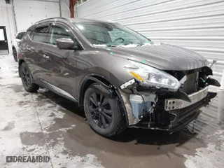 2017 Nissan Murano SL with VIN 5N1AZ2MH5HN181693, listed as a IAAI auction lot 41592637 with 90,770 mi miles. Bid and sale history available at carsss.com. Image 1.