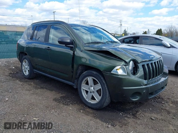2007 Jeep Compass Sport with VIN 1J8FF47W17D585046, listed as a IAAI auction lot 41866995 with 148,196 mi miles. Bid and sale history available at carsss.com. Image 1.