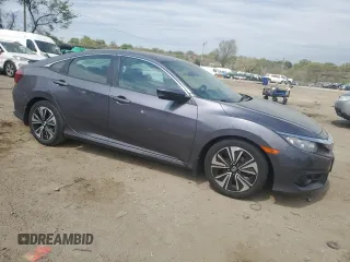 2017 Honda Civic EX-T with VIN 2HGFC1F38HH650468, listed as a Copart auction lot 53440175 with 99,051 mi miles and Salvage Title. Bid and sale history available at carsss.com. Image 4.