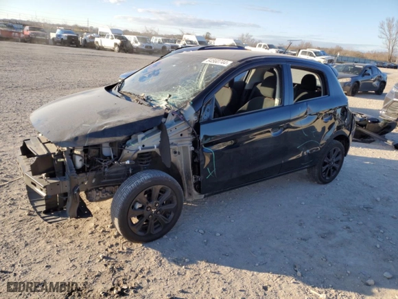 2024 Mitsubishi Mirage Black Edition with VIN ML32AWHJ7RH004957, listed as a Copart auction lot 84560744 with 20819 miles and Salvage Title. Bid and sale history available at carsss.com. Image 1.