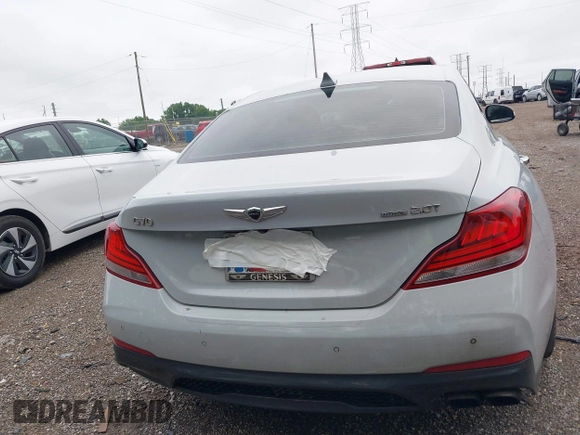 2019 Genesis G70 Advanced z VIN KMTG44LA4KU025432, wystawiony jako IAAI lot #42314340 z przebiegiem 109 629 mil mil oraz . Historia ofert i sprzedaży dostępna na DreamBid. Obrazek 16.
