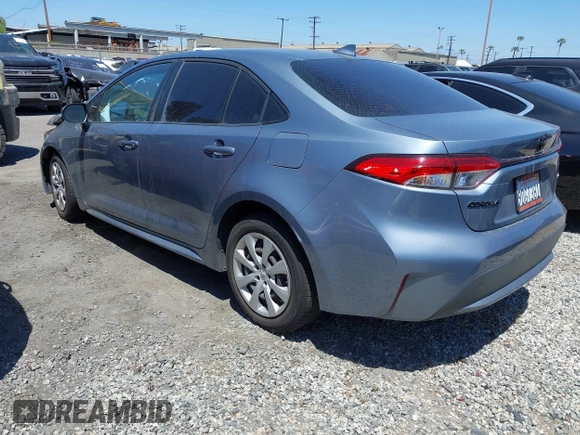 2022 Toyota Corolla LE with VIN JTDEPMAEXN3031636, listed as a IAAI auction lot 42002029 with 38,708 mi miles and . Bid and sale history available at DreamBid. Image 3.
