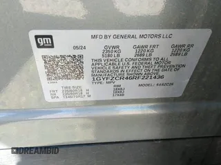 2024 Cadillac XT4 FWD Premium Luxury with VIN 1GYFZCR46RF221436, listed as a IAAI auction lot 42140984 with 32,534 mi miles and . Bid and sale history available at carsss.com. Image 9.