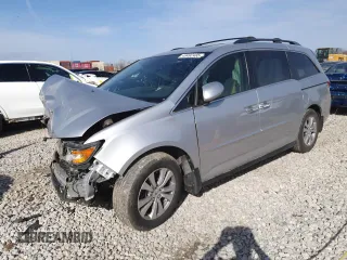 2014 Honda Odyssey EX-L with VIN 5FNRL5H6XEB012654, listed as a Copart auction lot 56383555 with Not provided miles and Salvage title. Bid and sale history available at DreamBid. Image 1.