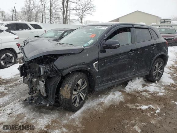 2022 Mitsubishi Outlander Sport SE with VIN JA4APVAU2NU022557, listed as a Copart auction lot 82638274 with 58,200 mi miles and Salvage Title. Bid and sale history available at carsss.com. Image 1.
