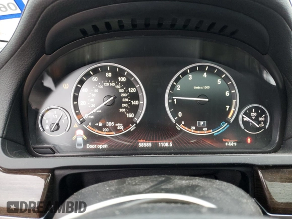 2012 BMW 7 Series 740Li with VIN WBAKB4C5XCC575479, listed as a Copart auction lot 86714504 with 58,585 mi miles and Salvage Title. Bid and sale history available at carsss.com. Image 9.