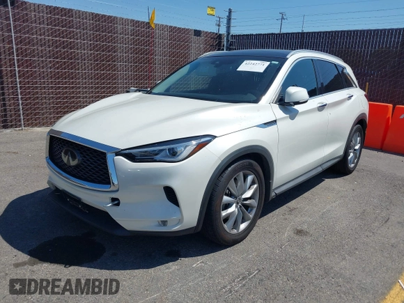 2019 Infiniti QX50 Luxe with VIN 3PCAJ5M10KF128308, listed as a IAAI auction lot 42242771 with 97,257 mi miles and . Bid and sale history available at DreamBid. Image 17.