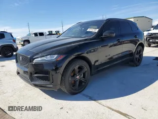 2018 Jaguar F-Pace with VIN SADCL2FN4JA258024, listed as a Copart auction lot 46249795 with 127,753 mi miles and Salvage title. Bid and sale history available at DreamBid. Image 1.