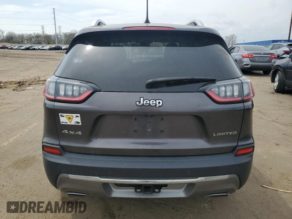 2019 Jeep Cherokee Limited with VIN 1C4PJMDX6KD134940, listed as a Copart auction lot 53674725 with 120,088 mi miles and Salvage title. Bid and sale history available at DreamBid. Image 6.