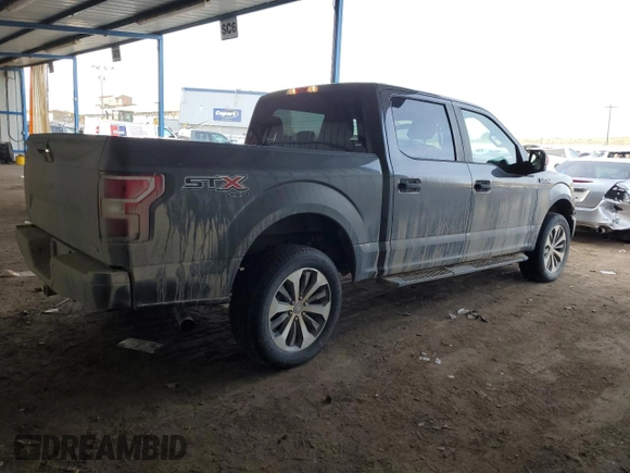 2019 Ford F-150 XL with VIN 1FTEW1E49KKF02664, listed as a Copart auction lot 46167605 with 101,759 mi miles and Salvage title. Bid and sale history available at DreamBid. Image 3.