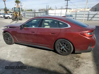 2024 BMW i4 eDrive35 with VIN WBY43AW00RFS13061, listed as a Copart auction lot 85991874 with 5,732 mi miles and Salvage Title. Bid and sale history available at carsss.com. Image 2.