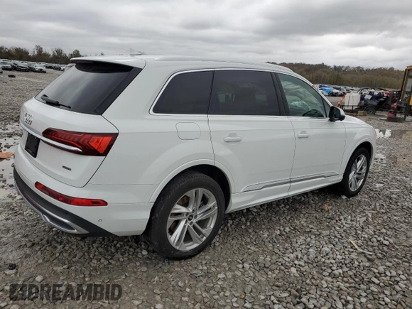 2021 Audi Q7 Premium with VIN WA1AJAF7XMD015724, listed as a Copart auction lot 80276014 with 68,831 mi miles and Salvage Title. Bid and sale history available at carsss.com. Image 3.