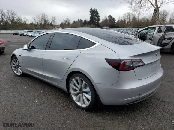 2018 Tesla Model 3 Long Range Battery with VIN 5YJ3E1EB0JF117059, listed as a Copart auction lot 46087105 with 78,733 mi miles and Salvage Title. Bid and sale history available at carsss.com. Image 2.