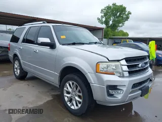 2015 Ford Expedition Limited z VIN 1FMJU1KT0FEF49940, wystawiony jako IAAI lot #42481158 z przebiegiem 205 796 mil mil oraz . Historia ofert i sprzedaży dostępna na DreamBid. Obrazek 1.