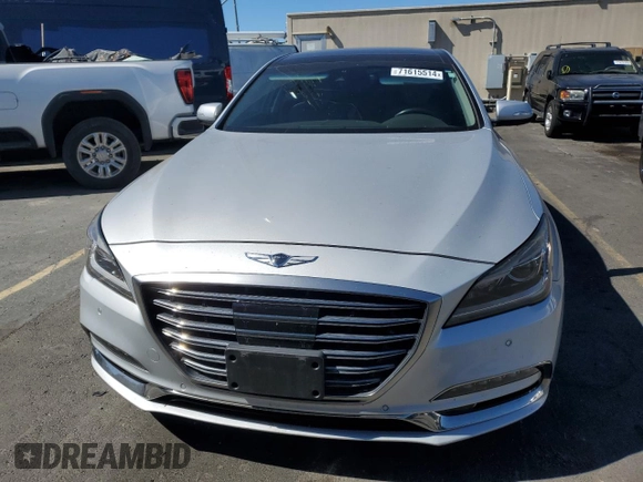 2018 Genesis G80 3.8L with VIN KMHGN4JE1JU239080, listed as a Copart auction lot 71615514 with 87,883 mi miles and Salvage Title. Bid and sale history available at carsss.com. Image 5.