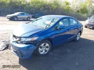 2013 Honda Civic Sdn LX with VIN 2HGFB2F52DH598307, listed as a IAAI auction lot 41971551 with 61,362 mi miles. Bid and sale history available at carsss.com. Image 18.
