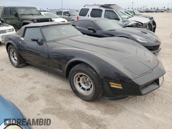 1981 Chevrolet Corvette with VIN 1G1AY8765BS415756, listed as a Copart auction lot 76858154 with 68,139 mi miles and Salvage Title. Bid and sale history available at carsss.com. Image 4.