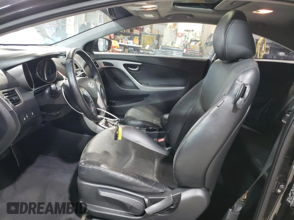 2013 Hyundai Elantra Coupe SE with VIN KMHDH6AE4DU017465, listed as a Copart auction lot 47113665 with 69,487 mi miles and Salvage Title. Bid and sale history available at carsss.com. Image 7.