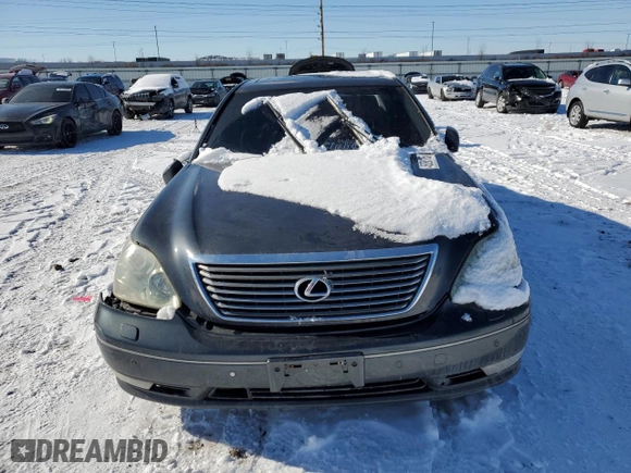 2005 Lexus LS 430 with VIN JTHBN36F255012926, listed as a Copart auction lot 45208135 with 197,570 mi miles and Salvage Title. Bid and sale history available at carsss.com. Image 5.