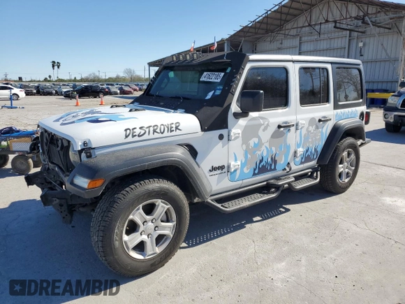 2023 Jeep Wrangler Sport S with VIN 1C4HJXDG3PW522449, listed as a Copart auction lot 41622185 with 25,436 mi miles and Salvage Title. Bid and sale history available at DreamBid. Image 1.