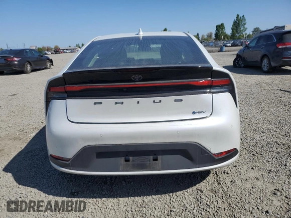2024 Toyota Prius LE with VIN JTDADABUXR3015714, listed as a Copart auction lot 53824235 with 7,530 mi miles and Salvage title. Bid and sale history available at DreamBid. Image 6.