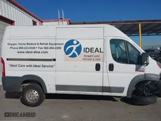 2017 Ram ProMaster Cargo Van with VIN 3C6TRVBG2HE549882, listed as a IAAI auction lot 41135506 with 221,688 mi miles. Bid and sale history available at carsss.com. Image 13.