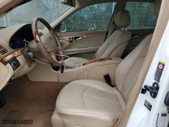2009 Mercedes-Benz E-Class Luxury 3.5L with VIN WDBUF87X49B372281, listed as a Copart auction lot 53578965 with 217,513 mi miles and Clean Title. Bid and sale history available at carsss.com. Image 7.