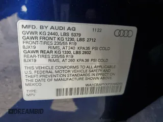 2023 Audi Q5 Prestige with VIN WA1CBAFYXP2066266, listed as a Copart auction lot 76066524 with 17,306 mi miles and Salvage Title. Bid and sale history available at carsss.com. Image 13.