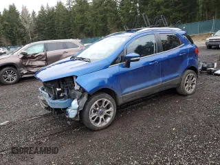 2021 Ford EcoSport Titanium z VIN MAJ6S3KL1MC448612, wystawiony jako Copart lot #45681115 z przebiegiem 45 744 mil mil oraz Szkody całkowita. Historia ofert i sprzedaży dostępna na DreamBid. Obrazek 1.