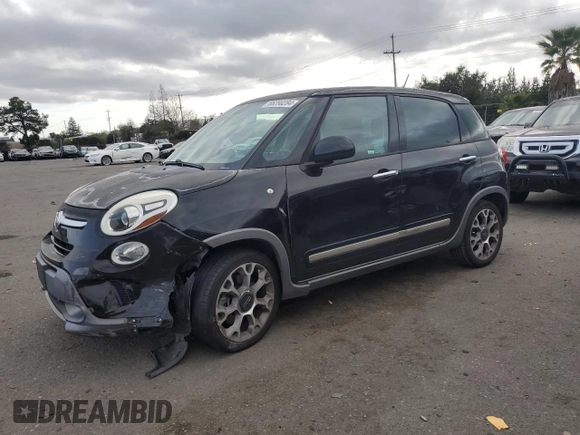 2014 FIAT 500L Trekking with VIN ZFBCFADH5EZ015259, listed as a Copart auction lot 86390284 with 83,607 mi miles and Salvage Title. Bid and sale history available at DreamBid. Image 1.