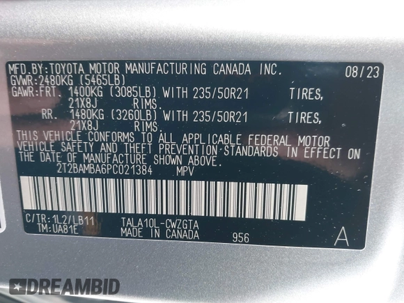 2023 Lexus RX 350 с VIN 2T2BAMBA6PC021384, выставлен на аукционе IAAI как лот 41922467 с пробегом 16 867 миль миль и . История ставок и продаж доступна на DreamBid. Изображение 9.