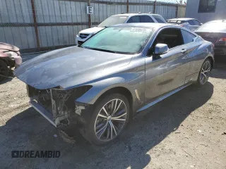 2019 Infiniti Q60 3.0t LUXE with VIN JN1EV7EK8KM230880, listed as a Copart auction lot 47499475 with 38,782 mi miles and Salvage Title. Bid and sale history available at carsss.com. Image 1.
