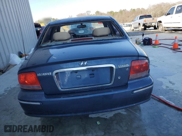2005 Hyundai Sonata GLS with VIN KMHWF35H65A122447, listed as a Copart auction lot 46648555 with 121,394 mi miles and Salvage Title. Bid and sale history available at carsss.com. Image 6.