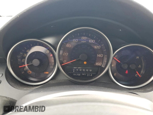 2006 Acura RL with VIN JH4KB16596C004369, listed as a Copart auction lot 54237425 with 191,708 mi miles and Salvage title. Bid and sale history available at DreamBid. Image 9.