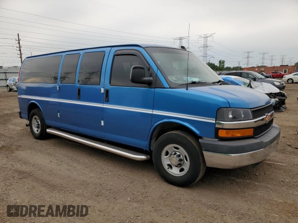 2016 Chevrolet Express Passenger LT with VIN 1GAZGPFG5G1170724, listed as a Copart auction lot 58849765 with Not provided miles and Salvage title. Bid and sale history available at DreamBid. Image 4.