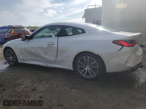 2024 BMW 4 Series 430i z VIN WBA53AP00RCR73980, wystawiony jako Copart lot #53991615 z przebiegiem 24 375 mil mil oraz Szkoda całkowita • Salvage title. Historia ofert i sprzedaży dostępna na DreamBid. Obrazek 2.