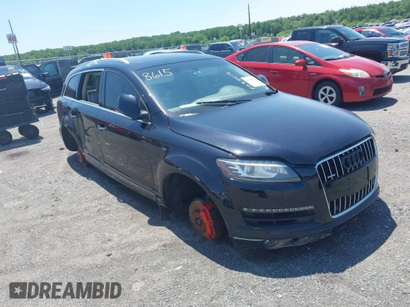 2013 Audi Q7 Premium Plus with VIN WA1LGBFE9DD008615, listed as a IAAI auction lot 42391563 with 108,569 mi miles and . Bid and sale history available at DreamBid. Image 1.