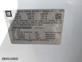 2013 Chevrolet Equinox LS with VIN 2GNFLCEK7D6420503, listed as a IAAI auction lot 41853106 with 153,072 mi miles. Bid and sale history available at carsss.com. Image 9.