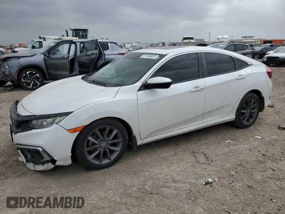 2019 Honda Civic Sedan EX with VIN JHMFC1F30KX008519, listed as a Copart auction lot 51636025 with 42,218 mi miles and Salvage Title. Bid and sale history available at carsss.com. Image 1.