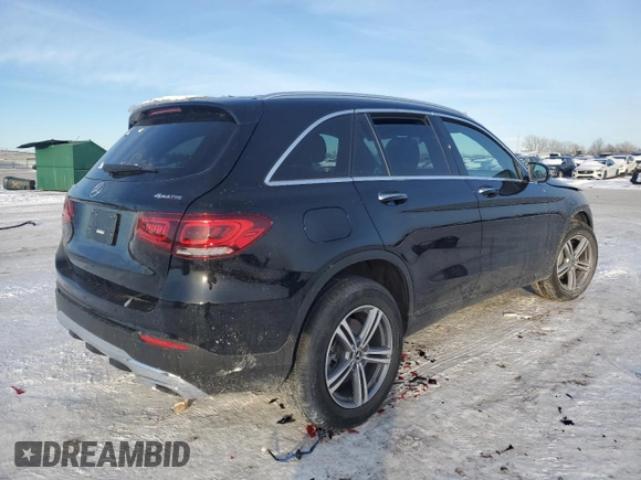 2022 Mercedes-Benz GLC 300 with VIN W1N0G8EB7NV353357, listed as a Copart auction lot 45248695 with 9,085 mi miles and Salvage Title. Bid and sale history available at DreamBid. Image 3.