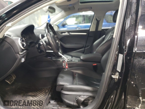 2015 Audi A3 Premium Plus with VIN WAUEFGFF2F1062766, listed as a Copart auction lot 52493835 with 26,679 mi miles and Salvage title. Bid and sale history available at DreamBid. Image 7.