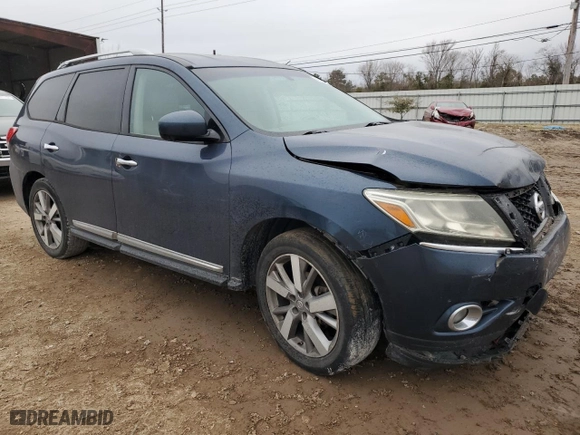 2013 Nissan Pathfinder SV with VIN 5N1AR2MNXDC614193, listed as a Copart auction lot 42196485 with 196,657 mi miles and Salvage Title. Bid and sale history available at carsss.com. Image 4.