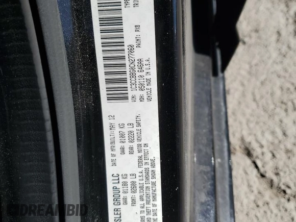2012 Chrysler 200 Touring z VIN 1C3CCBBG0CN277060, wystawiony jako Copart lot #57295715 z przebiegiem 140 979 mil mil oraz Szkoda całkowita • Salvage title. Historia ofert i sprzedaży dostępna na DreamBid. Obrazek 12.