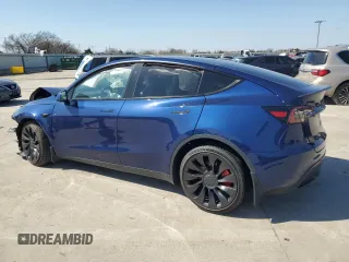 2023 Tesla Model Y Performance with VIN 7SAYGDEF5PF917808, listed as a Copart auction lot 48348615 with Not Provided miles and Salvage Title. Bid and sale history available at DreamBid. Image 2.