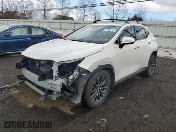2023 Lexus NX with VIN JTJAKCEZXP5006616, listed as a Copart auction lot 44366715 with 16,147 mi miles and Salvage Title. Bid and sale history available at carsss.com. Image 1.